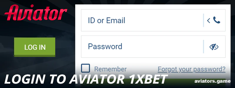 How to log in to your 1xBet Aviator India account