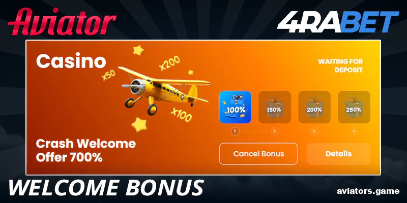 Promotions and bonuses at 4rabet Aviator for Indian players