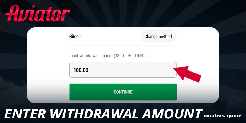 Enter withdrawal amount