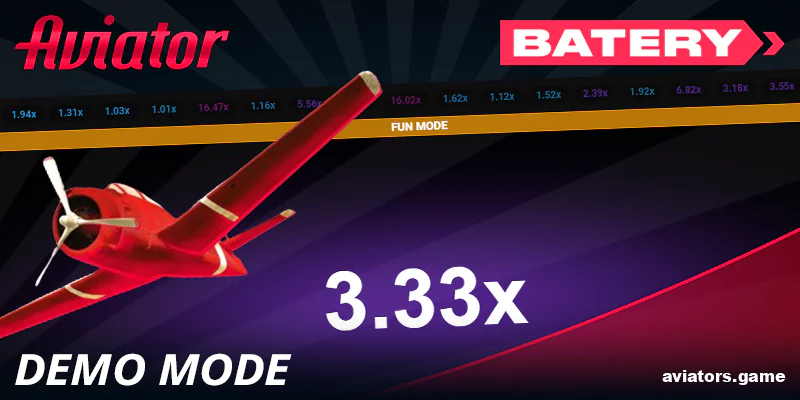 Batery Aviator demo for Indian players