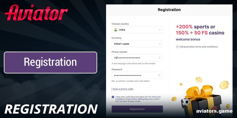 Sign up for Batery Aviator India