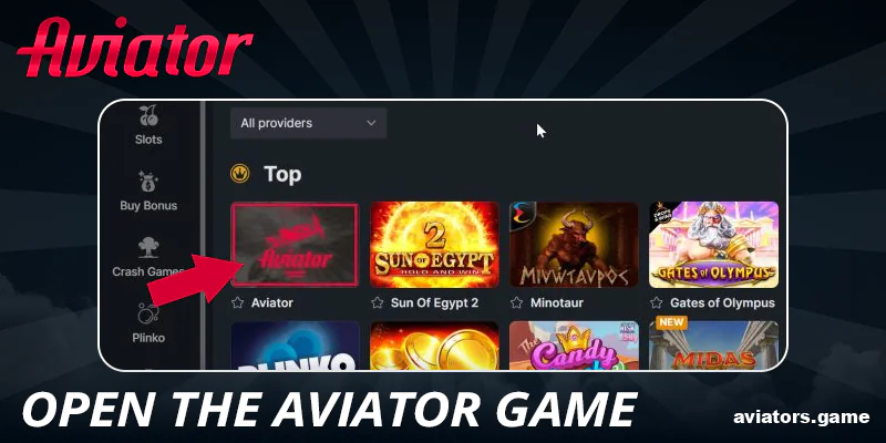 Open the game Aviator