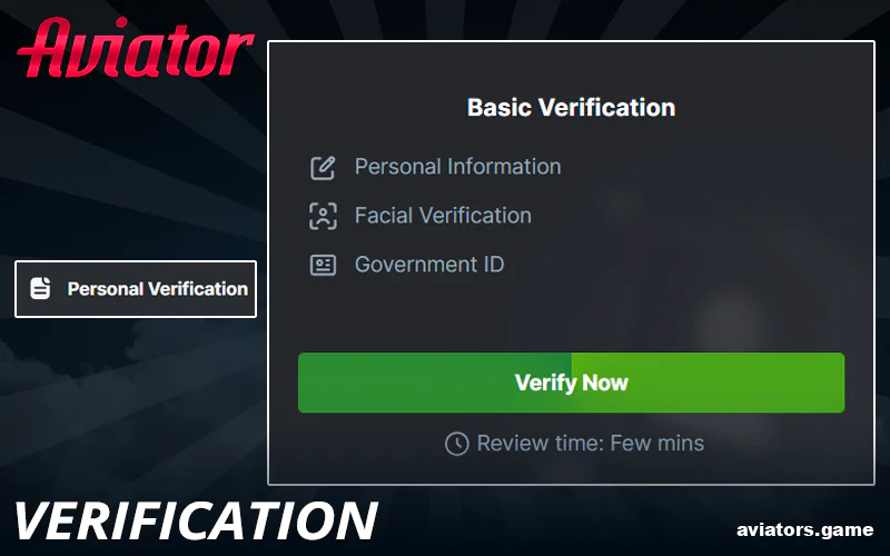 Verify your profile at BC.Game Aviator India