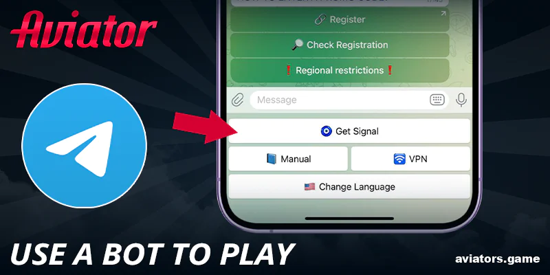 Play Aviator game with Telegram bot