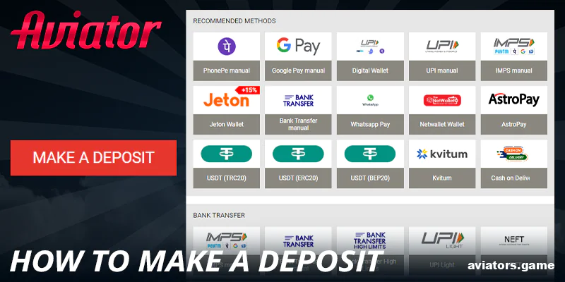 How to deposit in Megapari Aviator for Indians