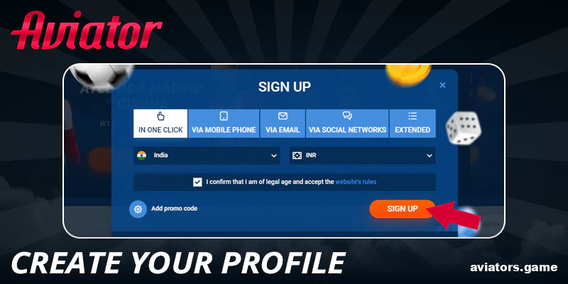 Register with Mostbet Aviator