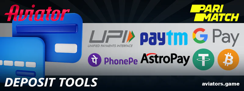 Deposit methods at Parimatch Aviator for Indians