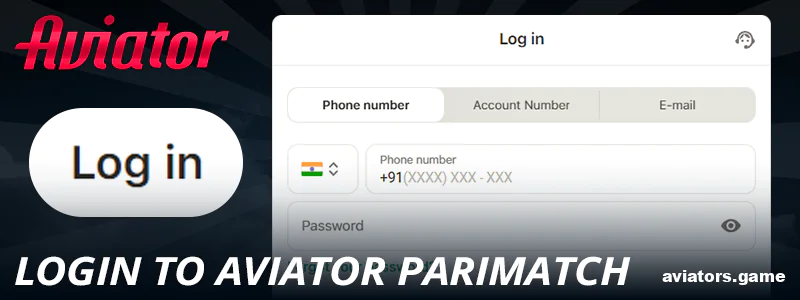 How to log in to your Parimatch Aviator India account