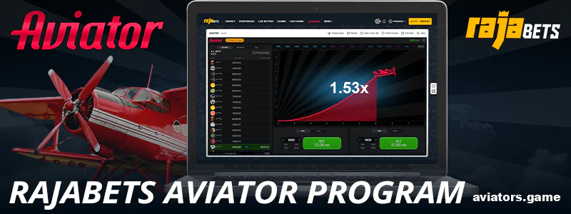 Desktop version of Rajabets Aviator app for Indians