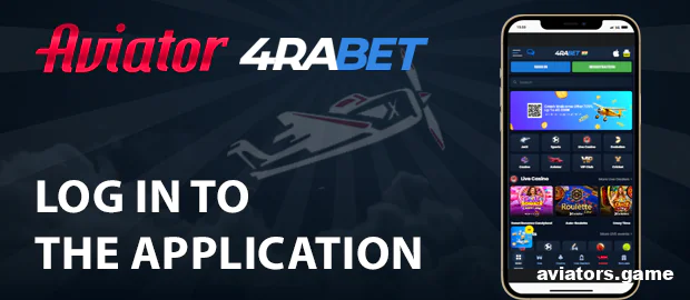 Log in to the 4rabet app