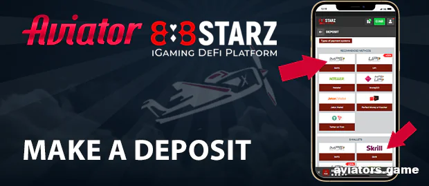 Make a deposit on the 888starz