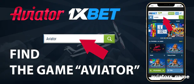 Find the Aviator game in the 1xbet app