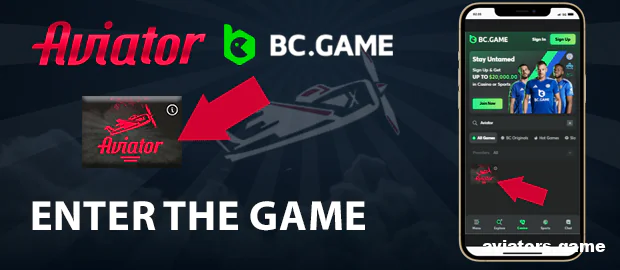 Log in to the Aviator game in the BC.Game app