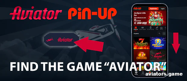 Find the Aviator game in the Pin-Up app