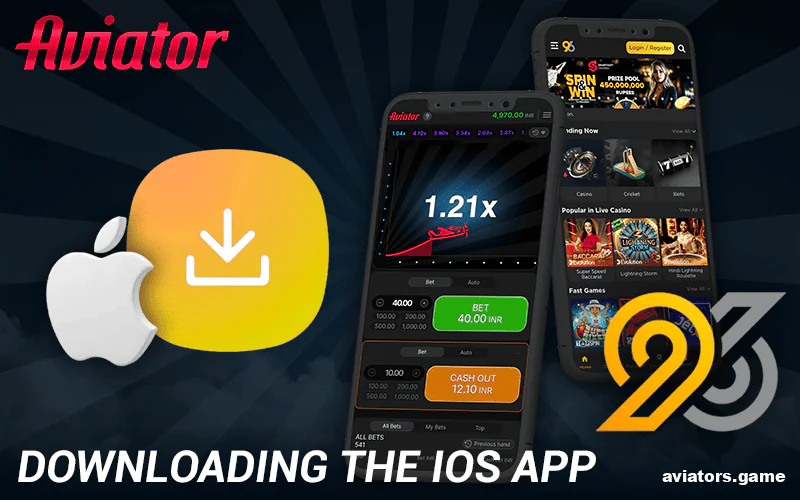 Downloading the 96in Aviator app to iOS devices