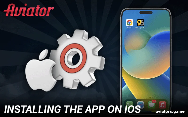 Instructions on how to install the 96in Aviator app on iOS devices