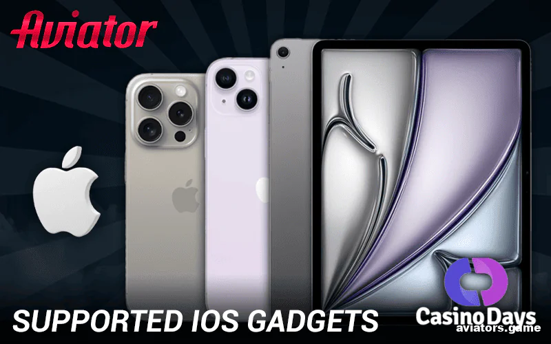 iOS devices that support the Casino Days Aviator app