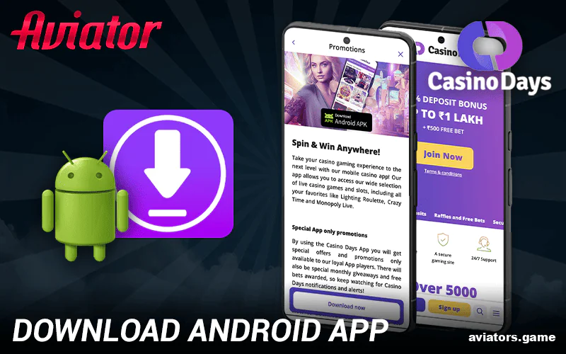 Instructions on how to download Casino Days app on Android devices