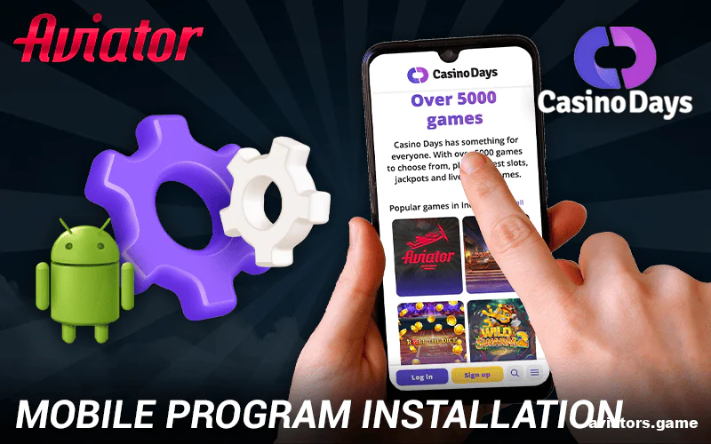 Installation of Casino Days app on Android devices