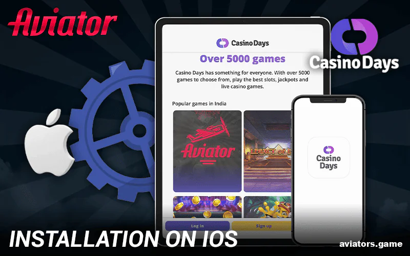 Instructions for installing the Casino Days Aviator app on iOS devices