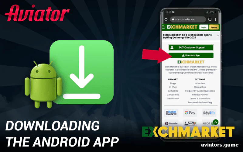 Instructions on how to download Exchmarket Mobile App on Android devices