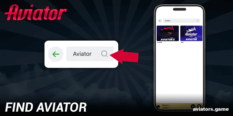 Use the search bar in the Exchmarket Aviator application