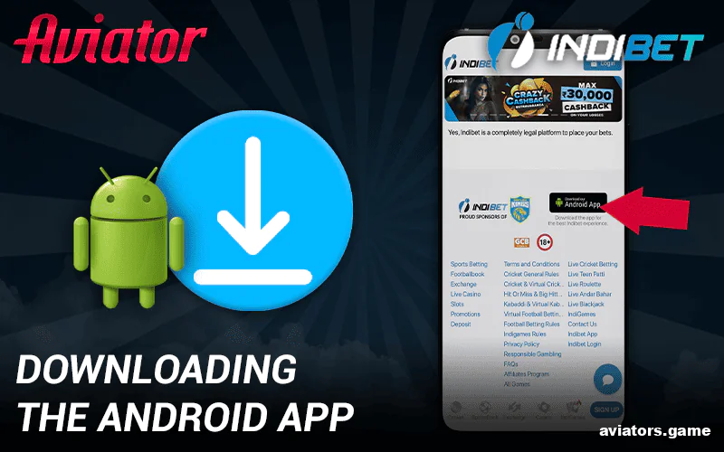 Instructions on how to download Indibet Mobile App on Android devices