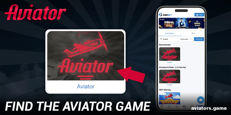 Open the Aviator game in the Indibet app