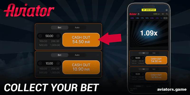 Collect your bet in the Aviator game in the Rabona app