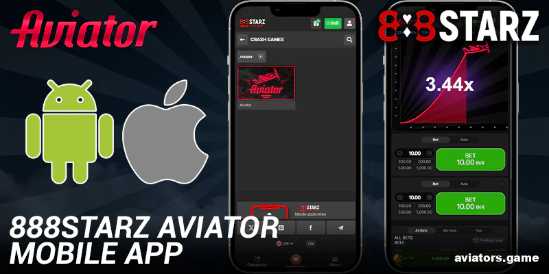 888starz Aviator IN mobile app for Android and iOS