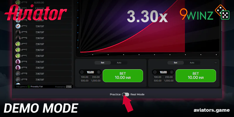 9winz Aviator demo for Indian players