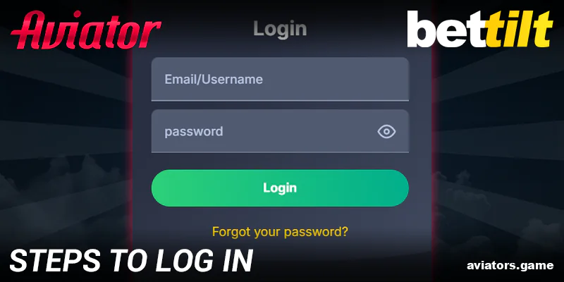 How to log in to your Bettilt Aviator India account