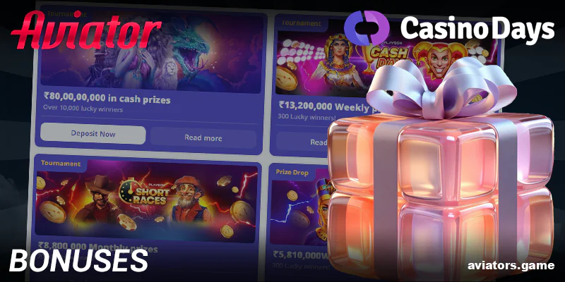 Casino Days Aviator promotions and bonuses for Indian players