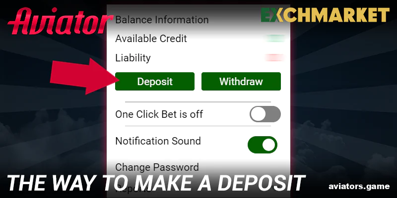 Exchmarket Aviator deposit instructions for Indians