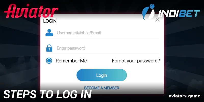 How to log in to your Indibet Aviator India account