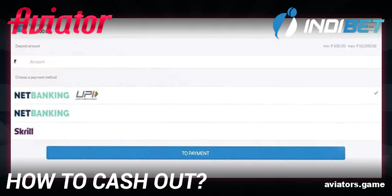 Withdrawal Instructions at Indibet Aviator for Indians