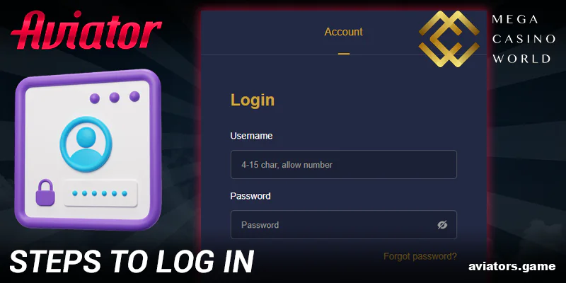 How to log in to your Mega Casino World Aviator India account