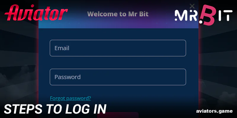 How to log in to your Mr Bit Aviator India account