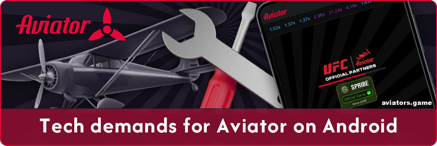 Phone requirements for the Aviator Online app