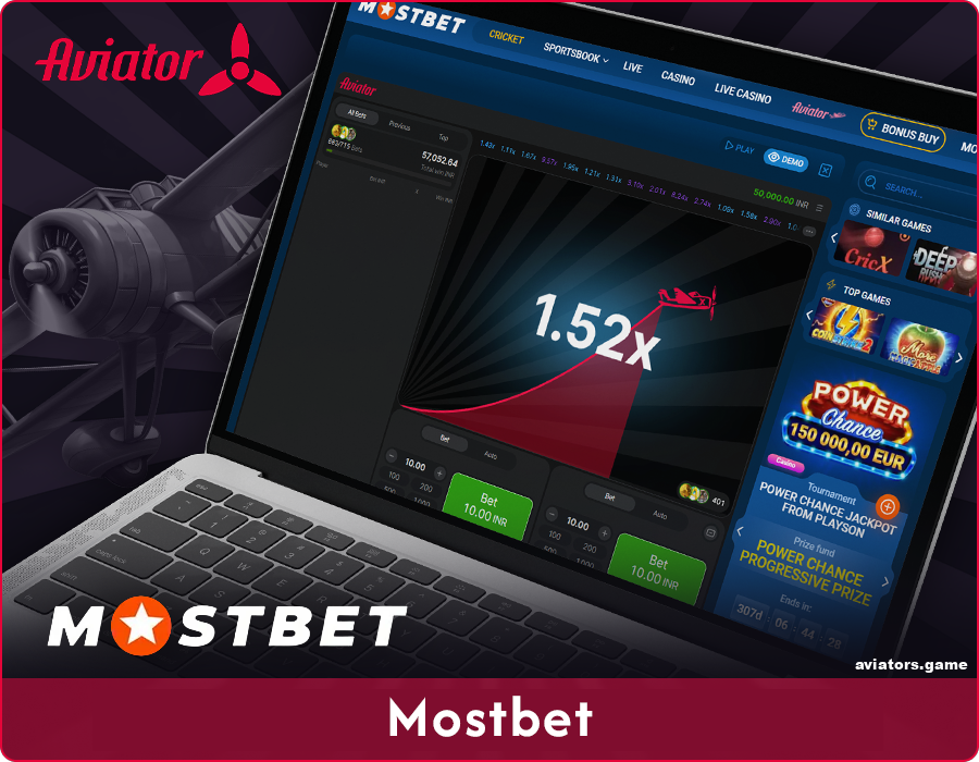 Mostbet Casino for real-money betting on Aviator