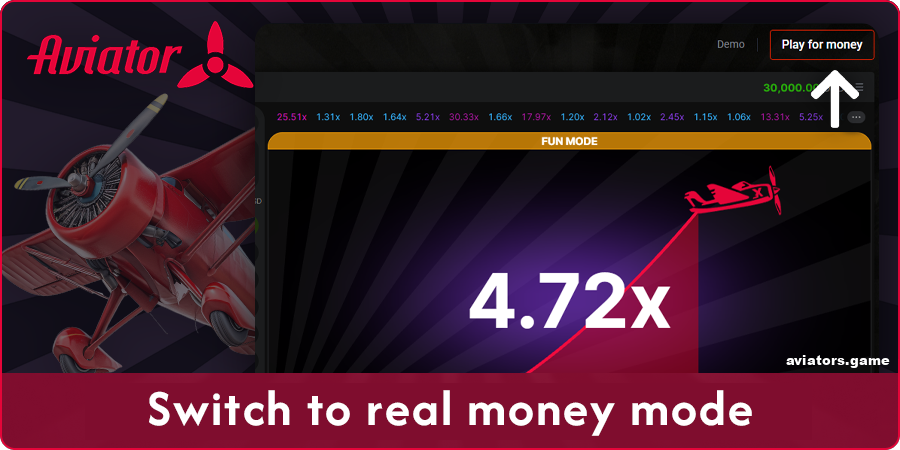 Switch to real money betting at Aviator India